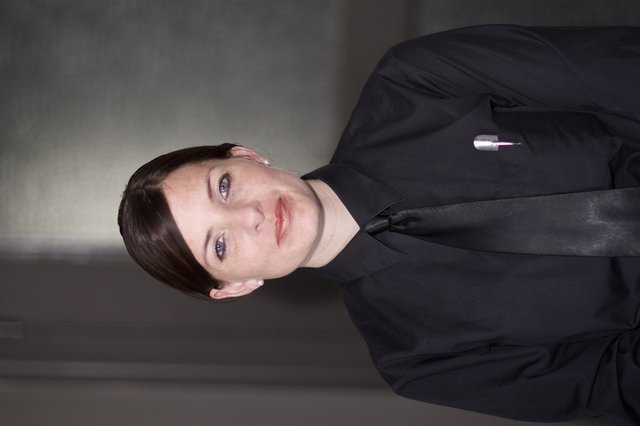 Professional Woman in Black Formal Attire Portrait