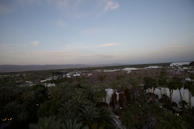 Aerial View of the Coachella Crowd