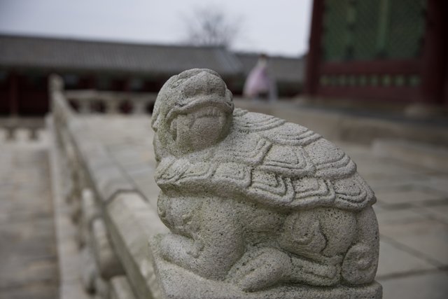 Stone Sentinel: The Turtle Guardian of the Monastery