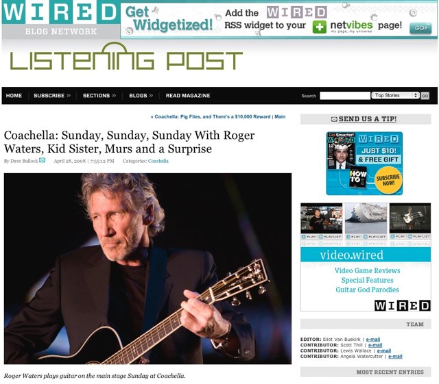 Roger Waters Rocks Wired