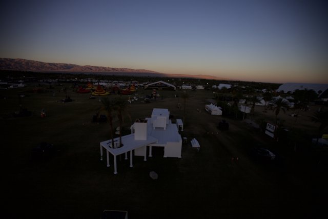 Sunset above the Coachella campground