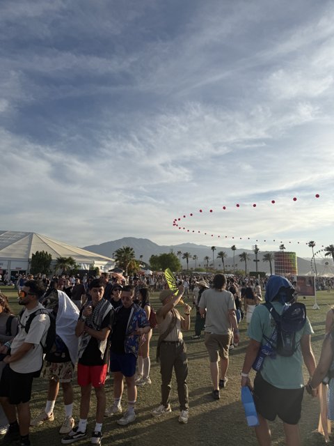 Festival Vibes Under Cloudy Skies