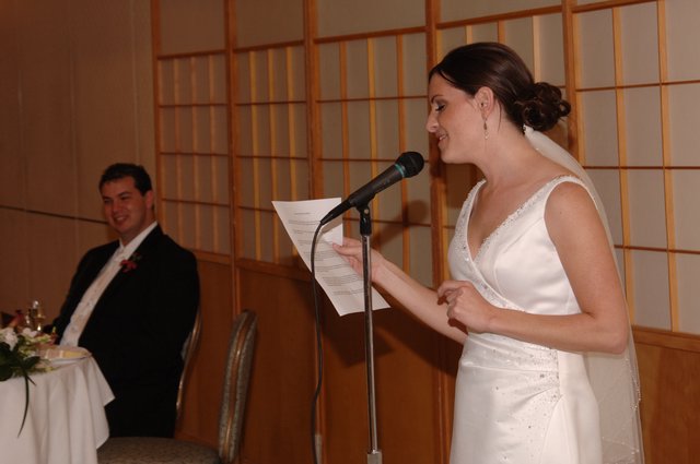 Bride Delivers Heartfelt Speech at Wedding Reception