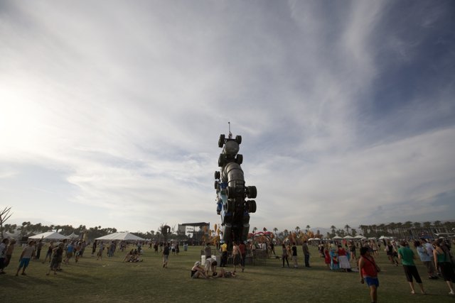 Monumental Car Sculpture atop the Hill