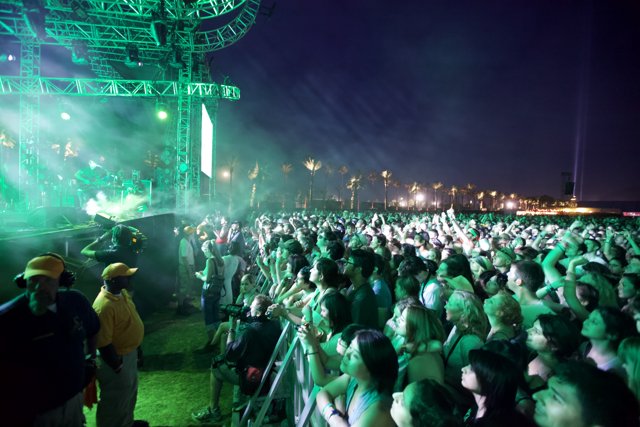 Green Lights and a Pulsing Crowd at Coachella