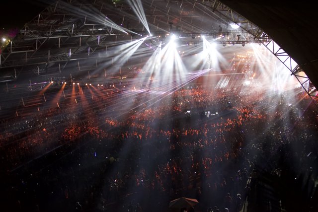 Spotlight on the Rock Concert Crowd