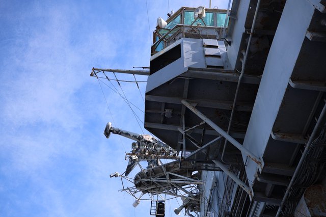 Industrial Tower Structure Against Clear Blue Sky