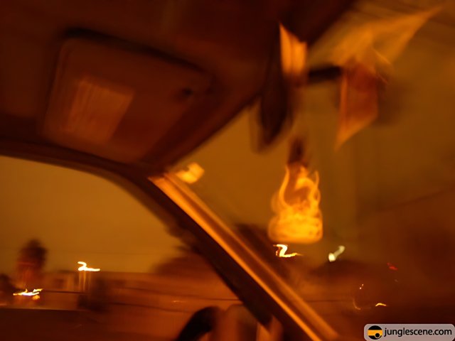 Fiery Car Crash