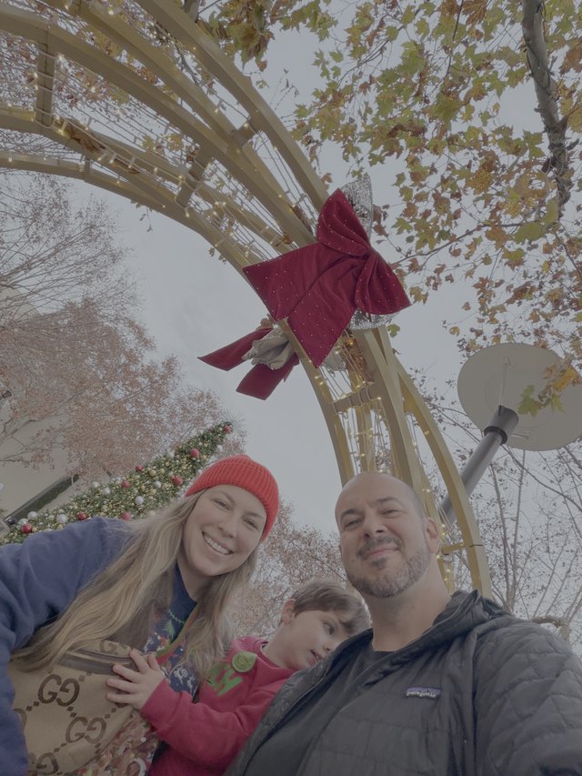 Family Holiday Selfie at Christmas Market