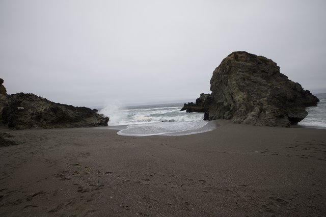 Rugged Cove at Low Tide on Overcast Coast