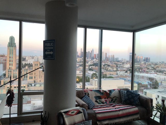 City View from Comfortable Couch
