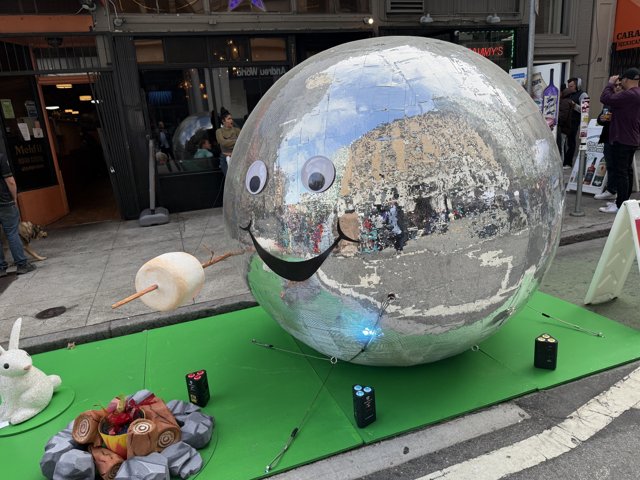Urban Whimsy: The Smiling Sphere