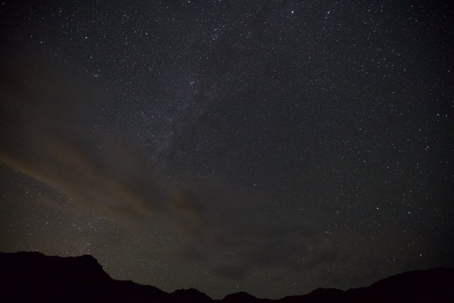 The Milky Way Shines Over the Desert Mountains