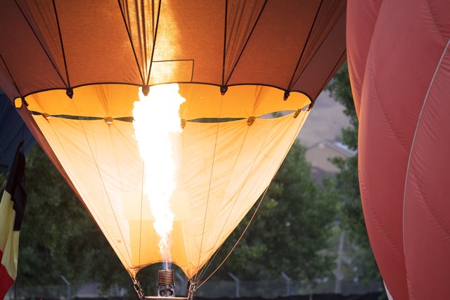 Fire and Fabric: Hot Air Balloon Inflation in Motion
