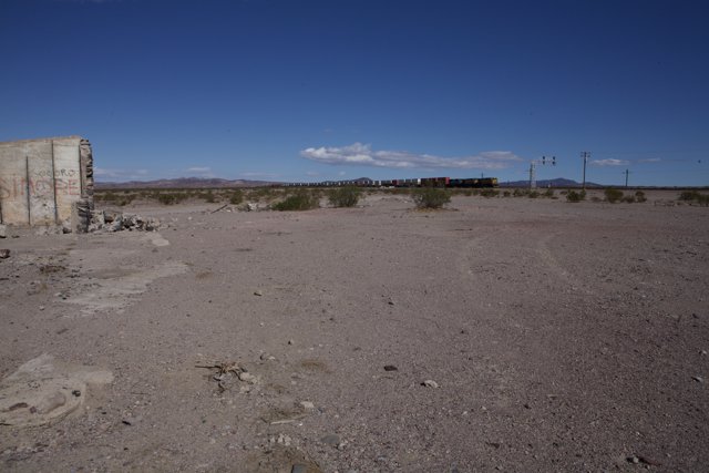 Train passing through the Desolate Desert