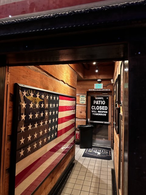 Patriotic Display in a California Restaurant