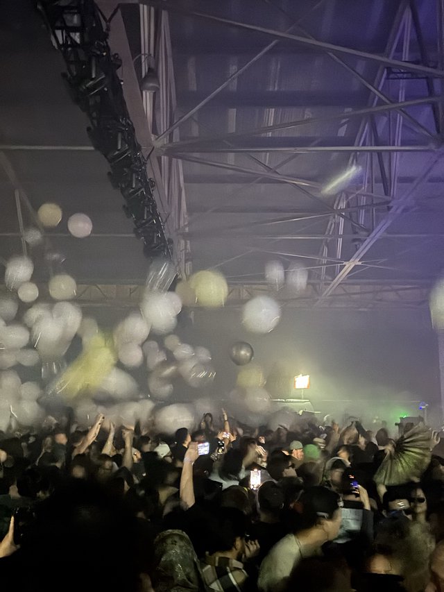 Skrillex and Four Tet Concert with Balloon Drop