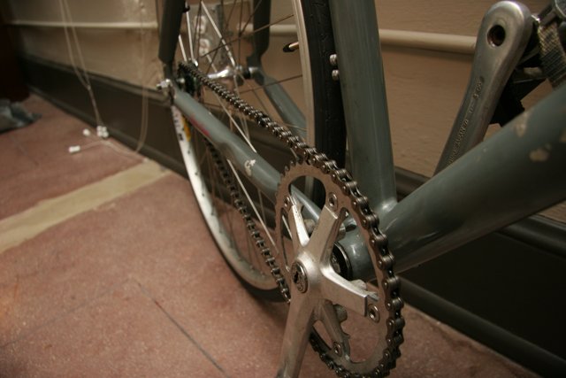 Chain and Spokes on Bicycle
