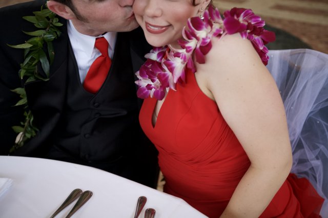 Wedding Kiss in Hawaii