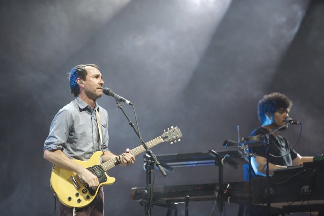 Two Men Jamming on Stage at Coachella 2012
