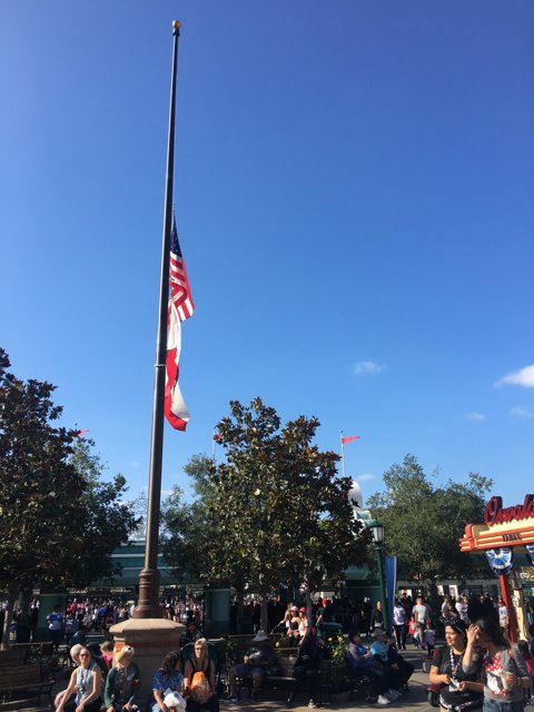 American Flag at Half Staff