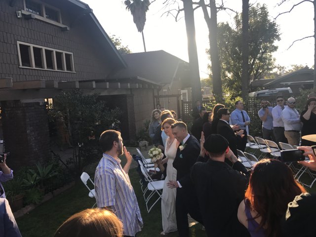 A Beautiful Wedding Ceremony Outside LA Home