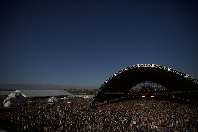 Coachella Crowd Rocks out Under Blue Skies