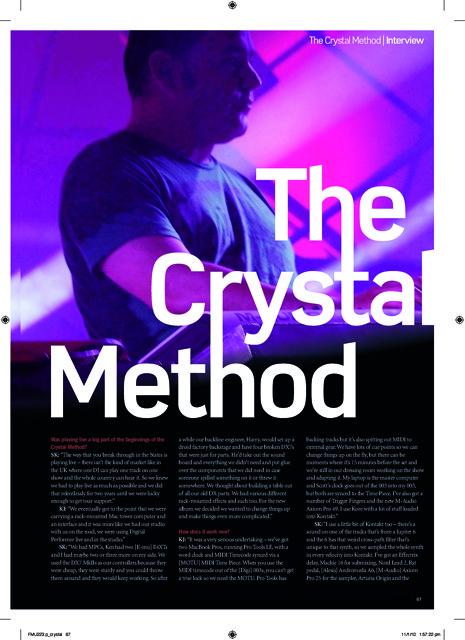 The Crystal Method Advertisement in Publication