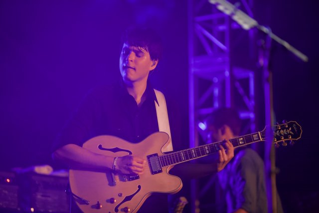 Ezra Koenig Rocks the Stage with his Electric Guitar
