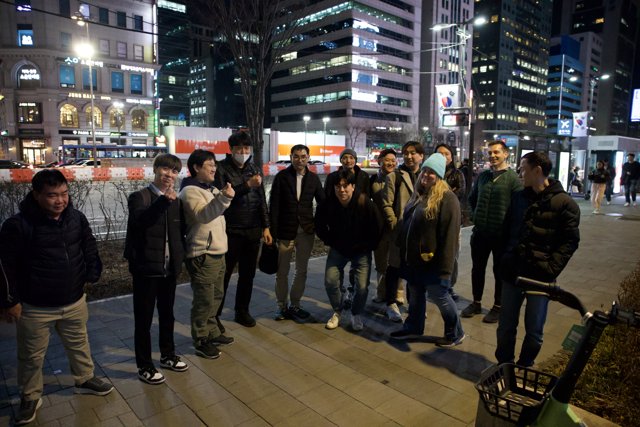 Urban Nightscape: Friends' Gathering in Seoul, 2024