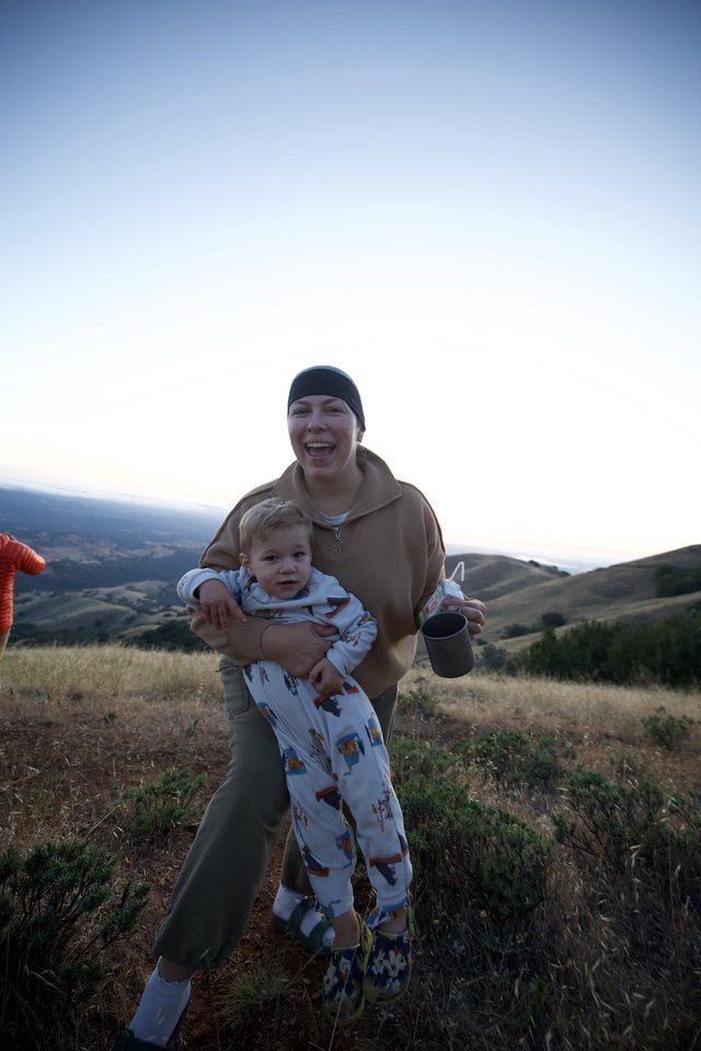 Mother and Baby at Dawn on Mount Diablo