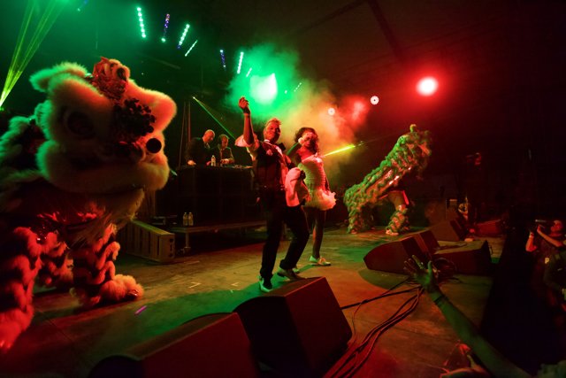 Lion Dancers at Coachella Concert