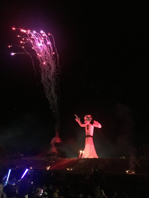Pyrotechnics Performance at Santa Fe Wedding