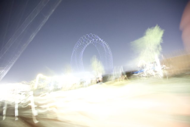 Blurry Nighttime Fun at the Amusement Park
