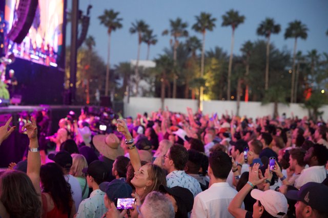 Sunset Vibes at Coachella 2024: A Captured Moment of Celebration