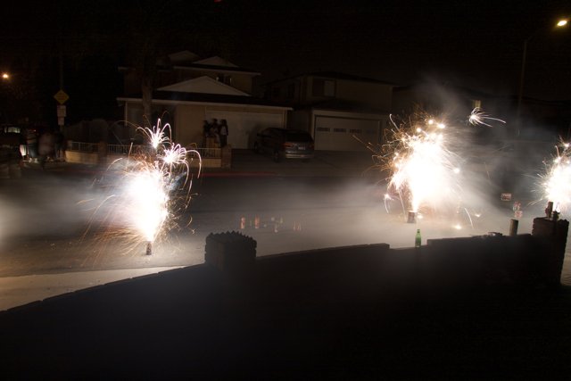 Fourth of July Fireworks Spectacle in the Neighborhood