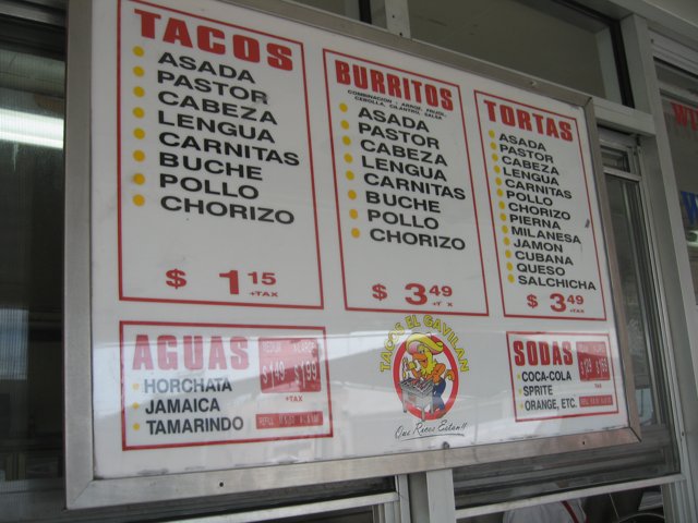 Tasty Taco and Burrito Prices