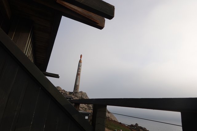 Totem Pole Through Mountain Shelter Framework