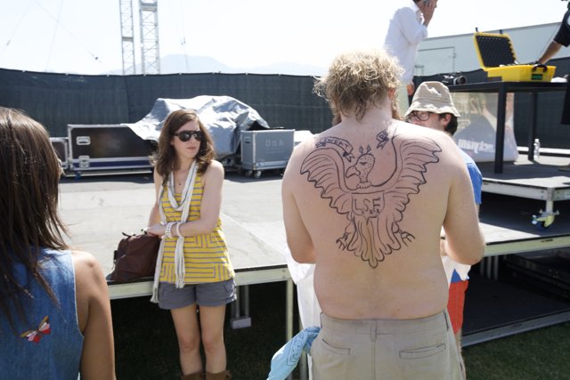 Tattooed Man at Coachella