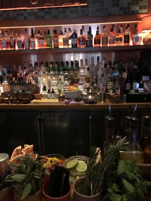 A Variety of Liquor on Display at the Pub