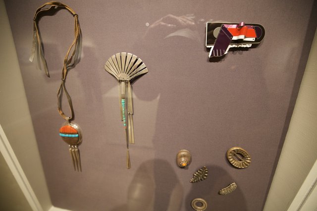Native American Hair Ornaments and Jewelry Display