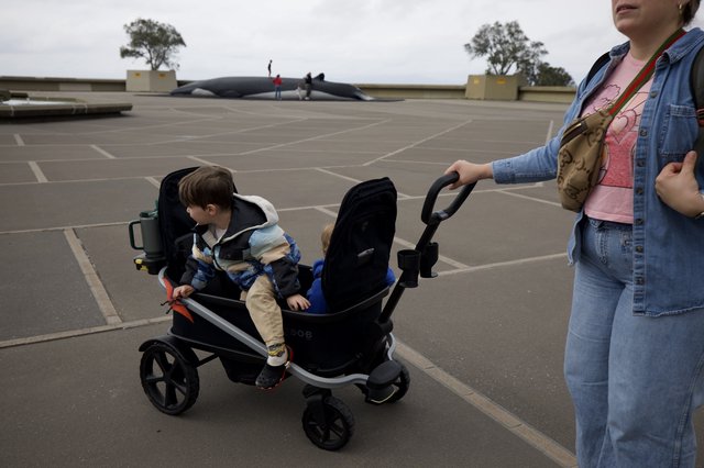 Family Airport Visit with Vintage Military Aircraft