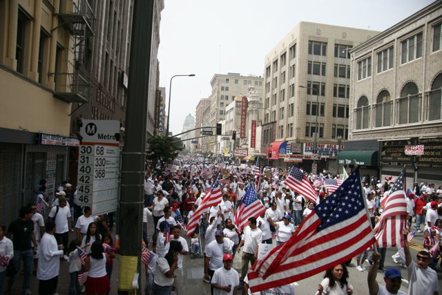 Patriotic Parade in the City