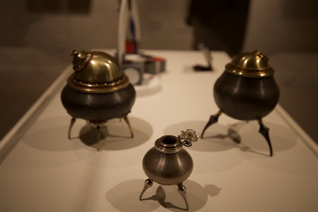 Antique Brass and Bronze Incense Burners on Display