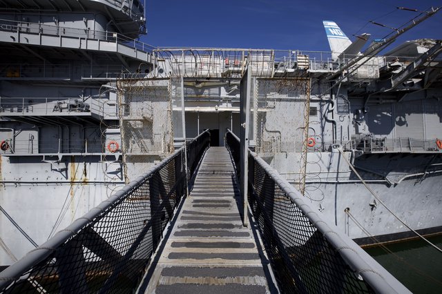 Gangway Access Between USS Hornet Ship Sections