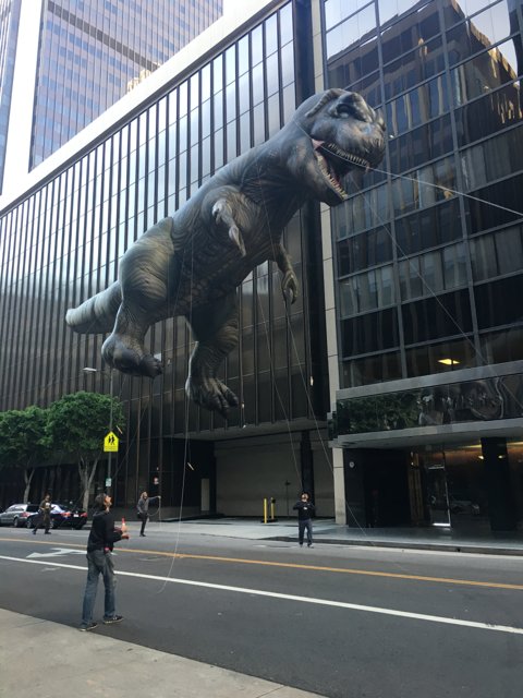 Dinosaur Man in the City