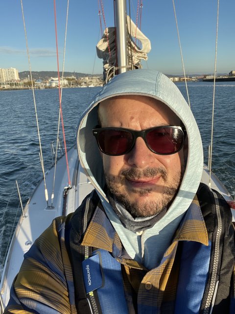 Dave B on a sailboat