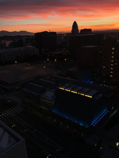 Skyline of Salt Lake City at Sunset