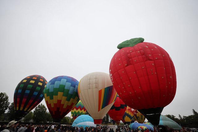 Giant Strawberry Balloon Dominates Sonoma County Sky