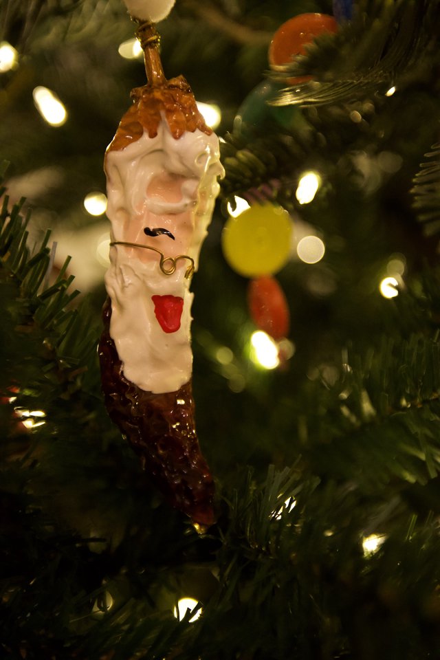 Whimsical Santa Chocolate Dipped Pretzel Christmas Ornament